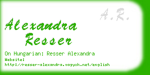 alexandra resser business card